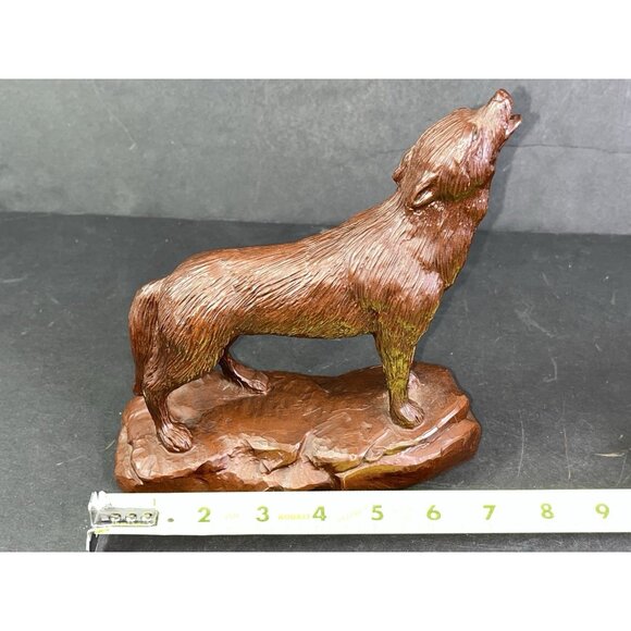 Rare Coyote Figurine Howling Western Standing On Rocks Vtg 1995 7.5" Red Mill - Picture 6 of 7